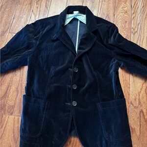 J Crew Schoolboy Blazer Womens - Velvet Blue Single Breasted Preppy. Size Large